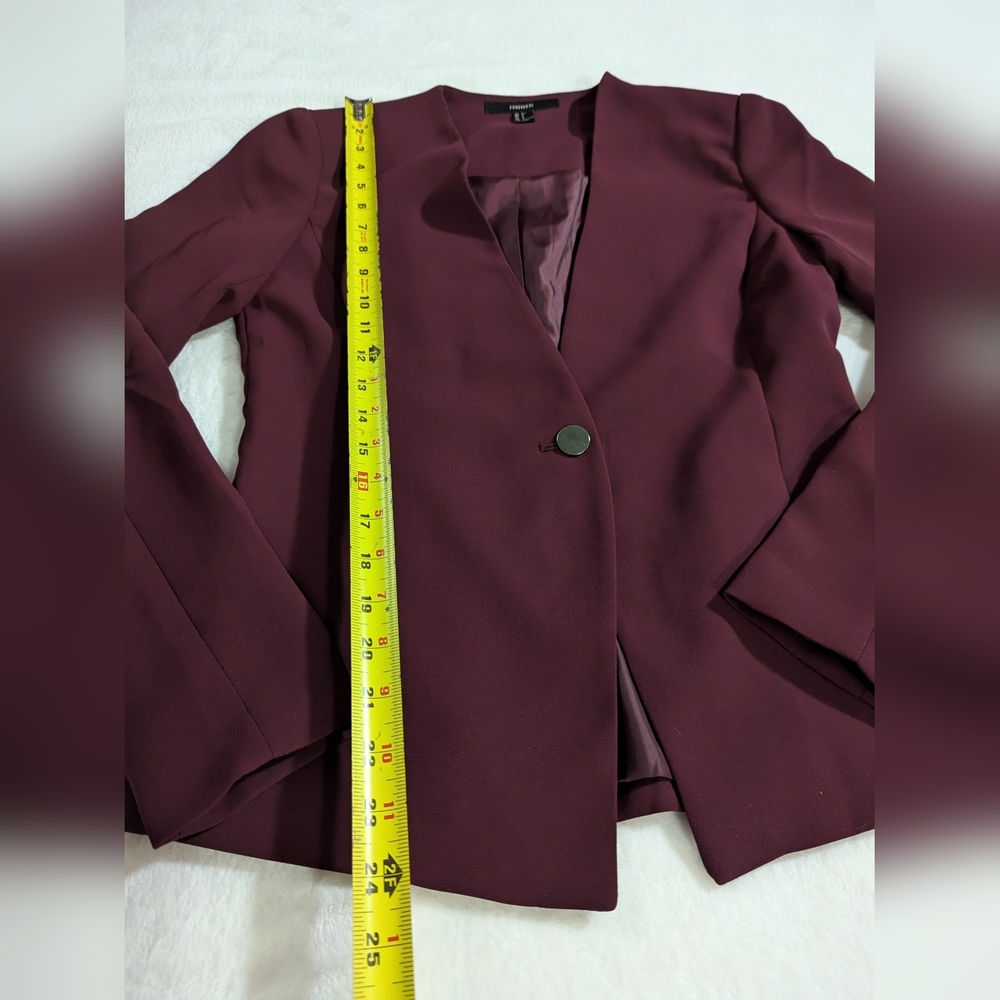 Forever 21 Women's Jacket, Burgundy Color, Size Small - Picture 5 of 8